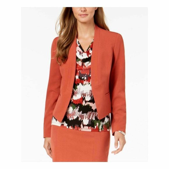 Nine West Shawl Collar Stretch Kiss Open Front 6 - Picture 1 of 6